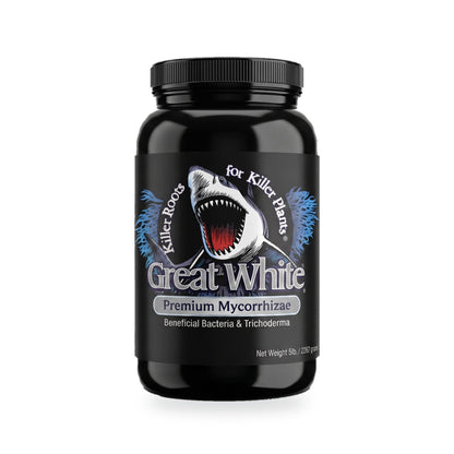Great White Premium Mycorrhizae 5 lb jar — front, on white